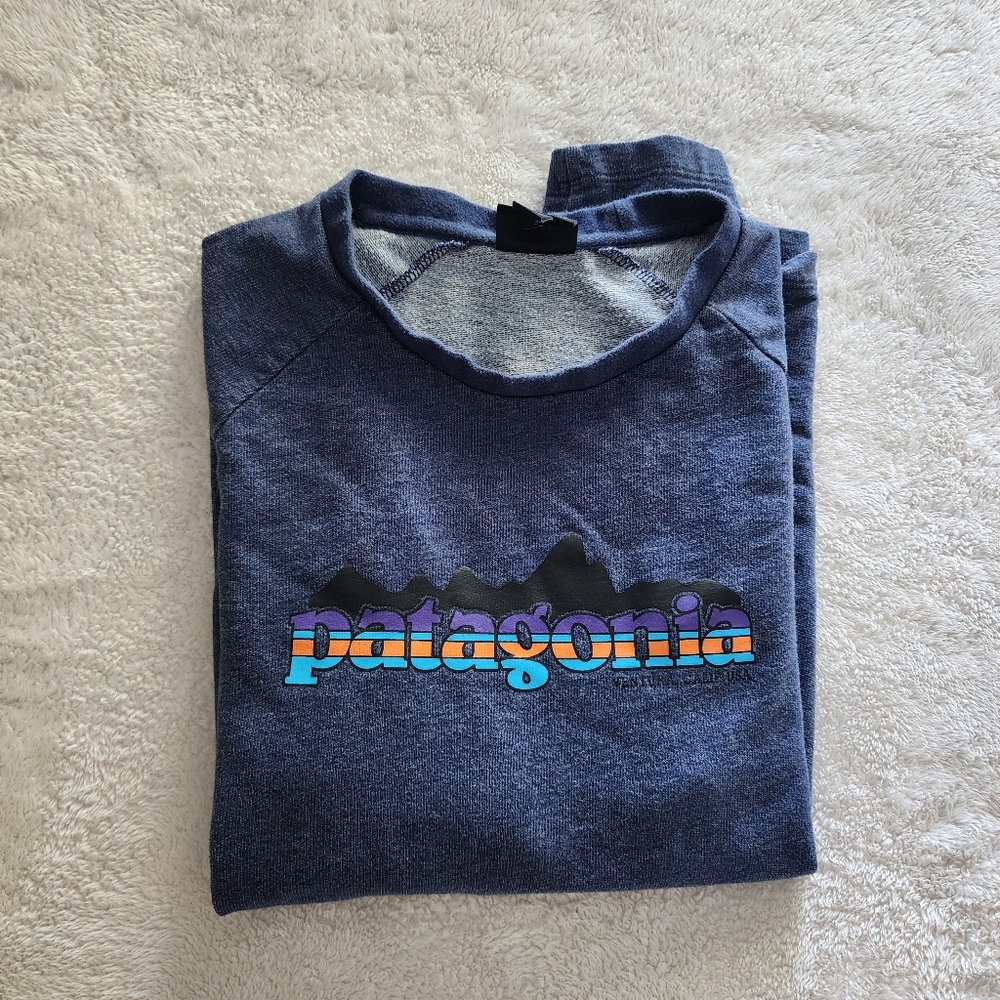 Patagonia Nightfall Fitz Roy Lightweight Crew Sweatshirt, Men's Medium - Navy - Picture 12 of 12